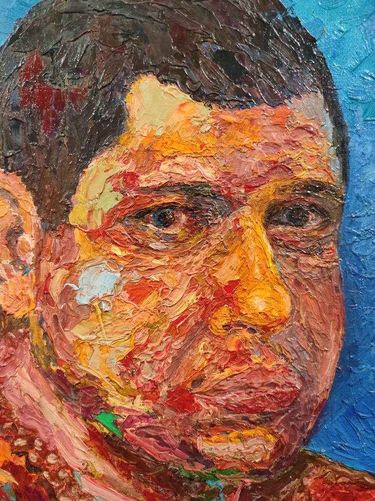 Original Expressionism People Painting by Andrew Brazhnik