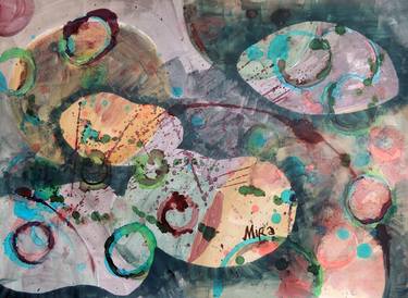 Original Abstract Expressionism Abstract Paintings by Mira Kosta
