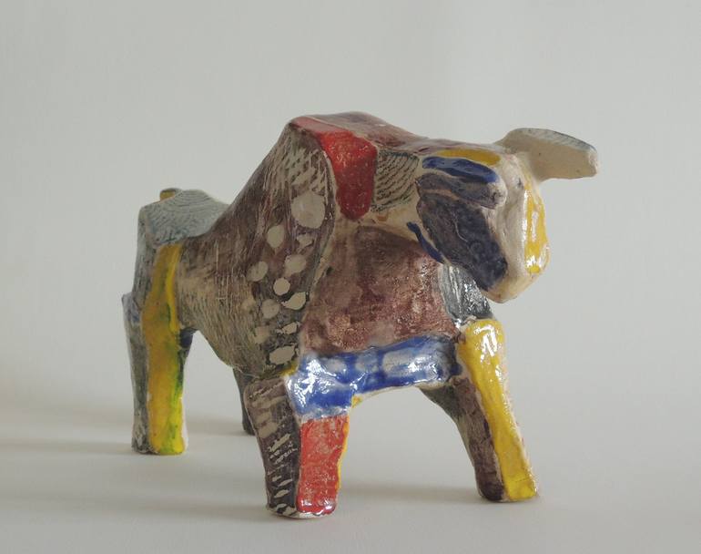 Original Abstract Expressionism Animal Sculpture by Mira Kosta