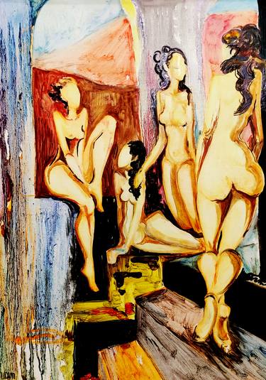 Print of Nude Paintings by Maro Mkhitaryan