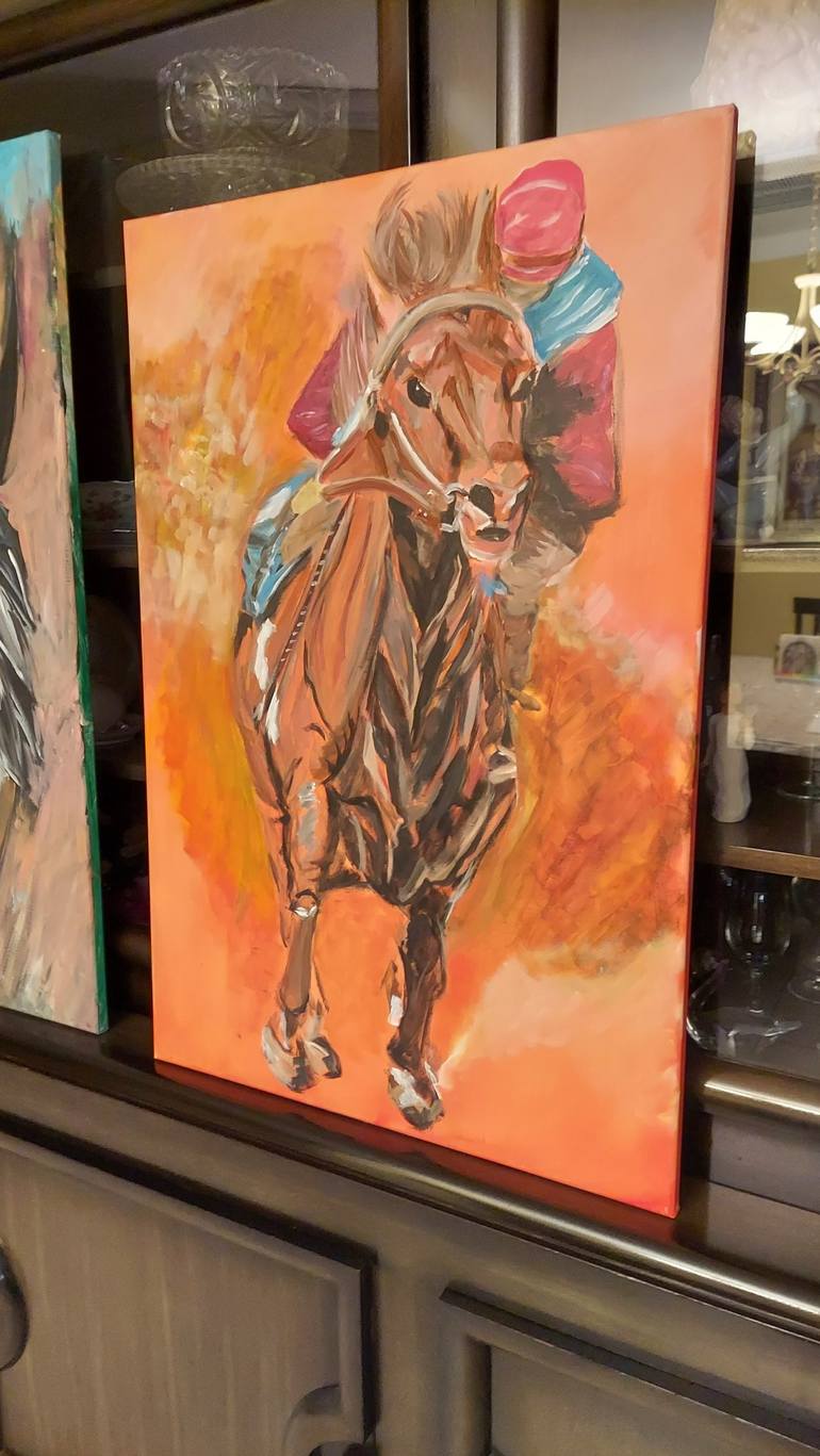 Original Contemporary Horse Painting by Jeff Montalvo