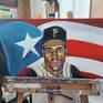 Roberto Clemente on my easel...