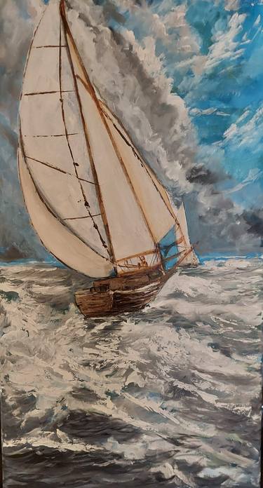 Original Contemporary Seascape Painting by Jeff Montalvo