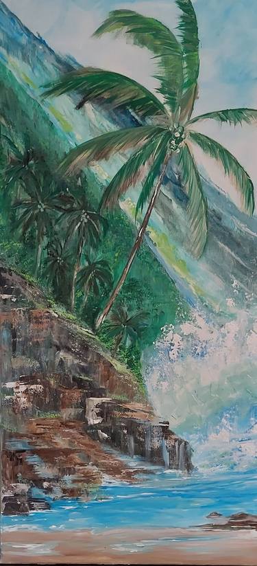 Print of Fine Art Beach Paintings by Jeff Montalvo