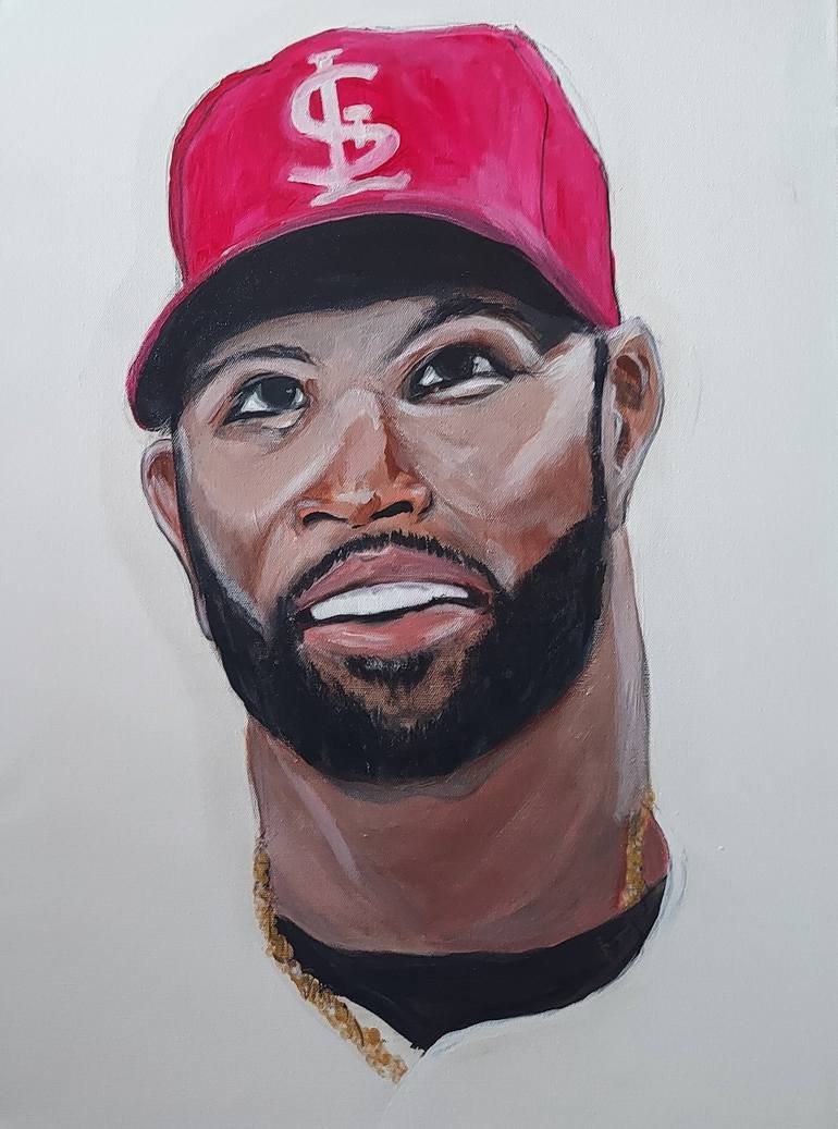 Albert Pujols Baseball Player Illustration Printed Card / St. 