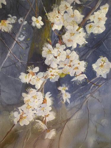 Original Expressionism Nature Painting by Anastasiia Kolokolova