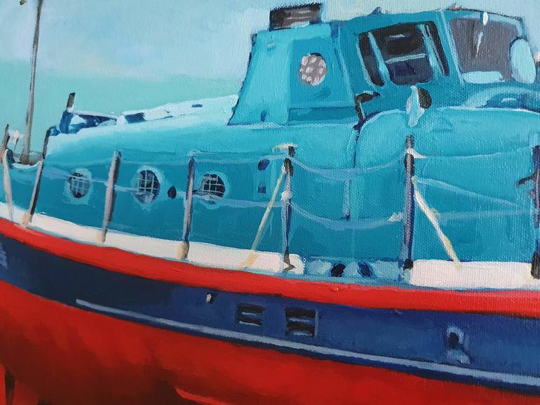 Original Fine Art Boat Painting by Agnieszka Dobrzycka