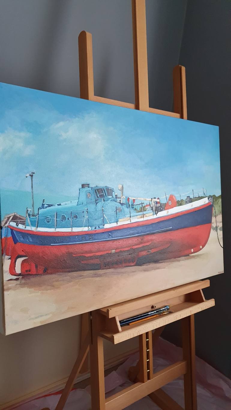 Original Boat Painting by Agnieszka Dobrzycka