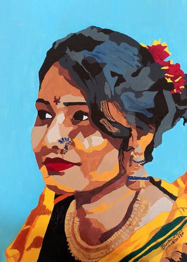 Original Abstract Expressionism Portrait Paintings by Bhaskar Patil