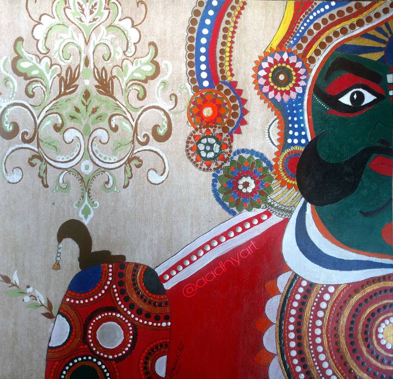 Yakshagana is one of the oldest folk dance Painting by Bhaskar Patil |  Saatchi Art