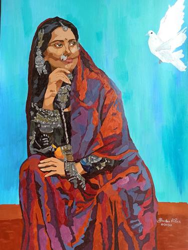 Print of Expressionism Portrait Paintings by Bhaskar Patil