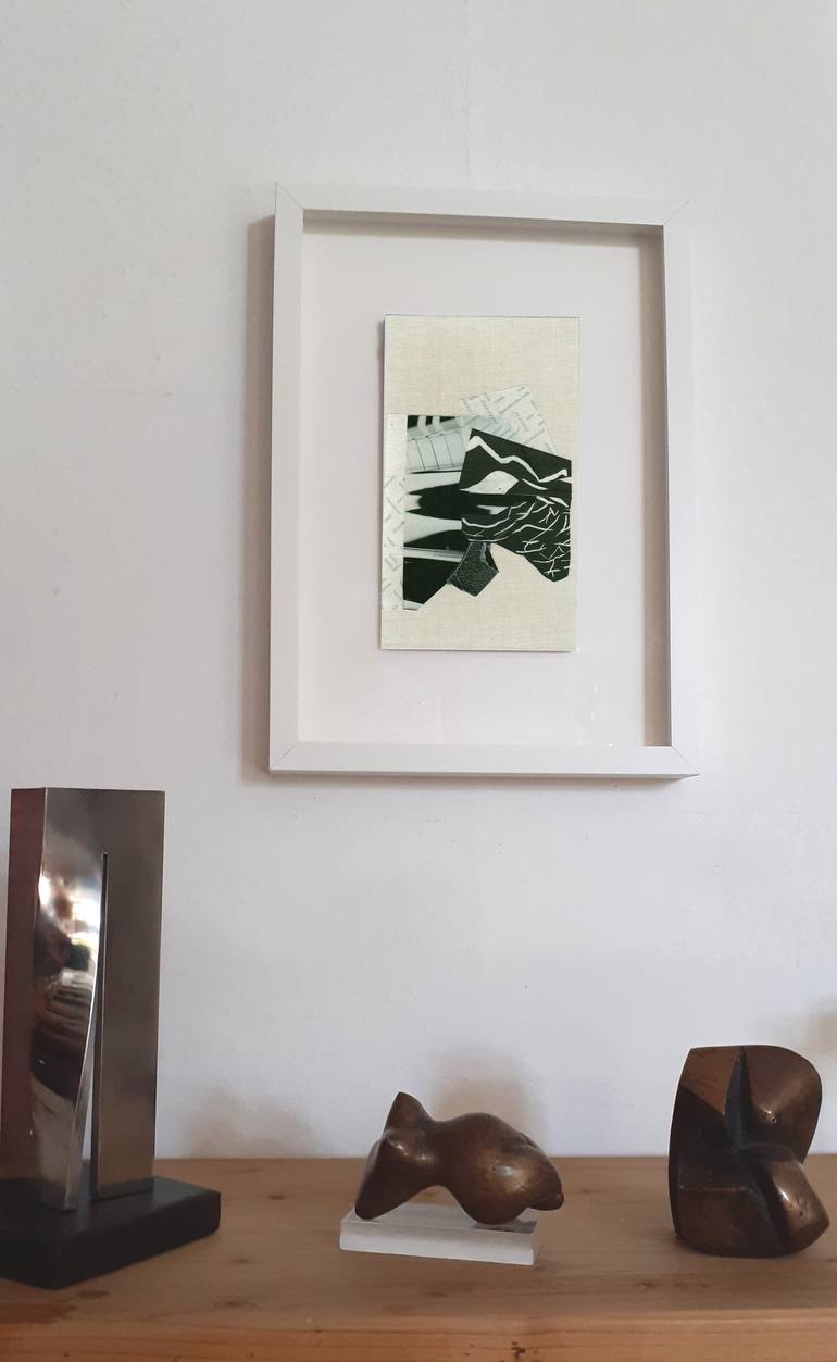 Original Black & White Abstract Collage by Maud Tutsche