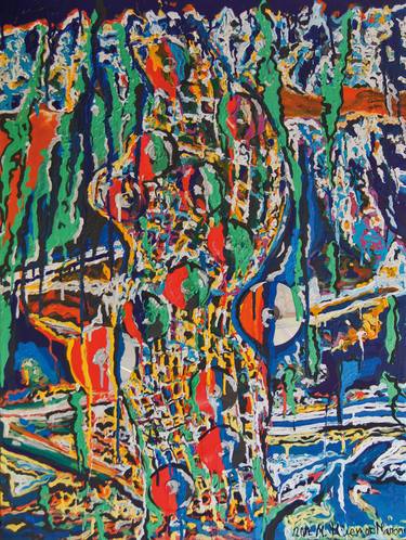 Original Abstract Expressionism Fantasy Paintings by Manuella Muerner Marioni