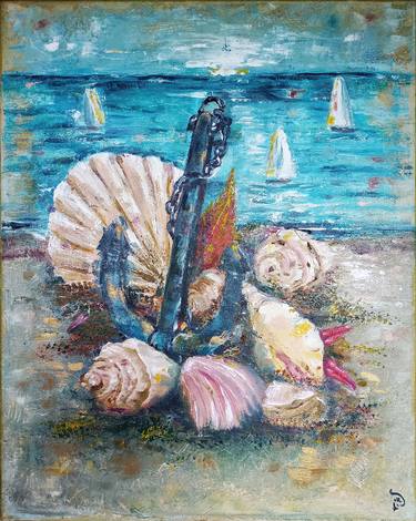 Print of Seascape Paintings by Lena Litwakowska