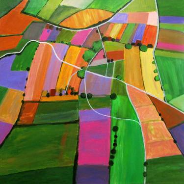 Original Abstract Places Paintings by Toni Silber-Delerive