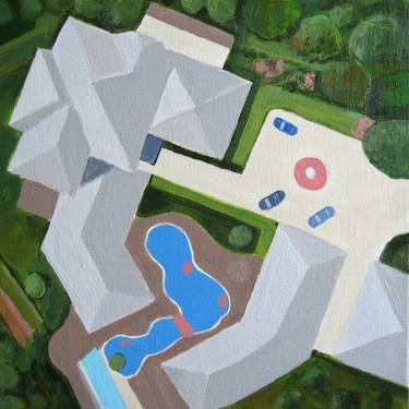 Original Abstract Aerial Paintings by Toni Silber-Delerive
