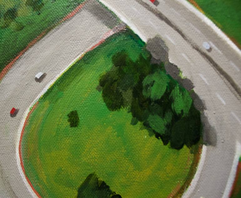 Original Abstract Aerial Painting by Toni Silber-Delerive
