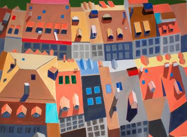 Original Architecture Paintings by Toni Silber-Delerive
