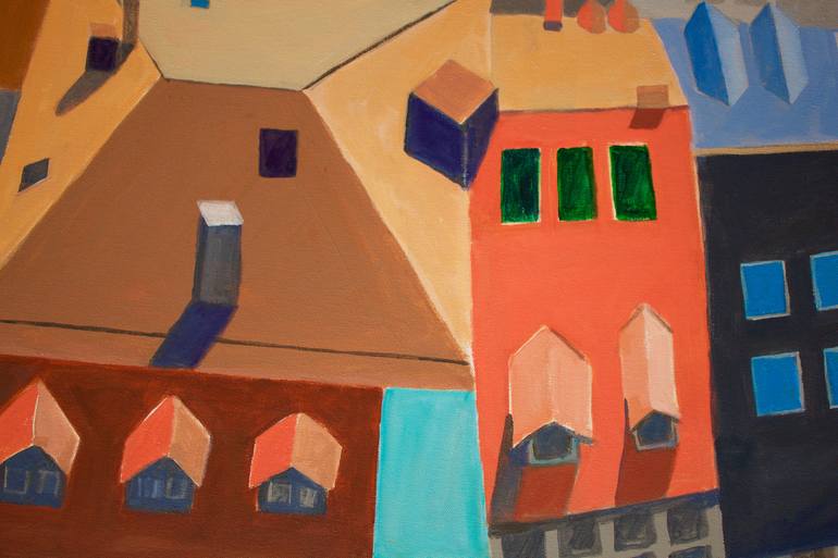 Original Architecture Painting by Toni Silber-Delerive
