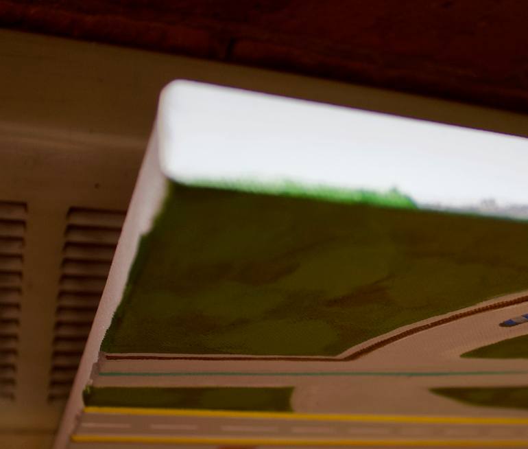 Original Abstract Aerial Painting by Toni Silber-Delerive