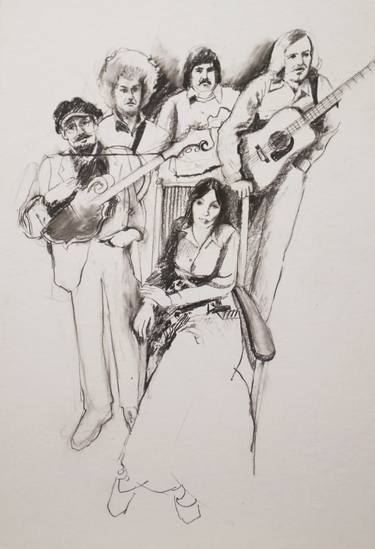 Print of Figurative Music Drawings by Toni Silber-Delerive