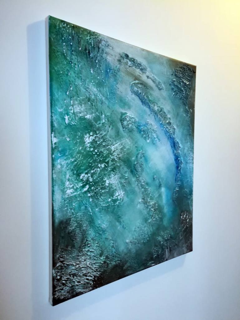 Original Abstract Outer Space Painting by Wendy Busser