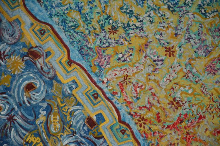 Original Folk Abstract Painting by Asma Chance