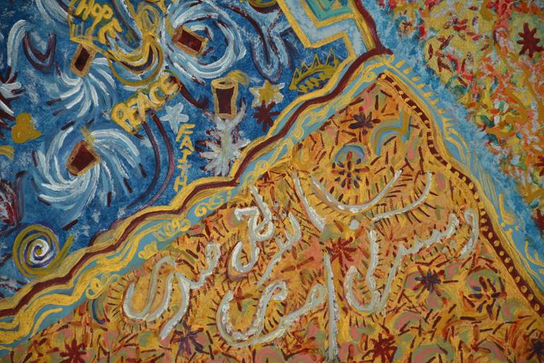 Original Folk Abstract Painting by Asma Chance
