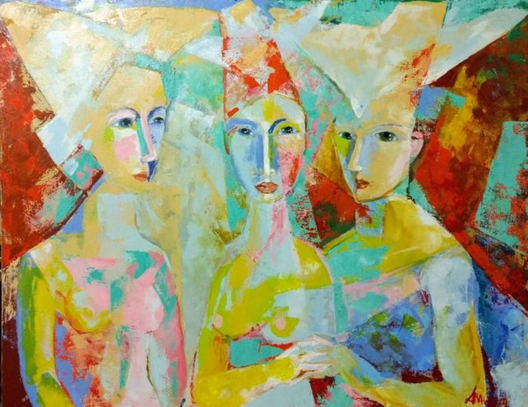 Figures Painting by Enrique Octavio Aravena Bustos | Saatchi Art