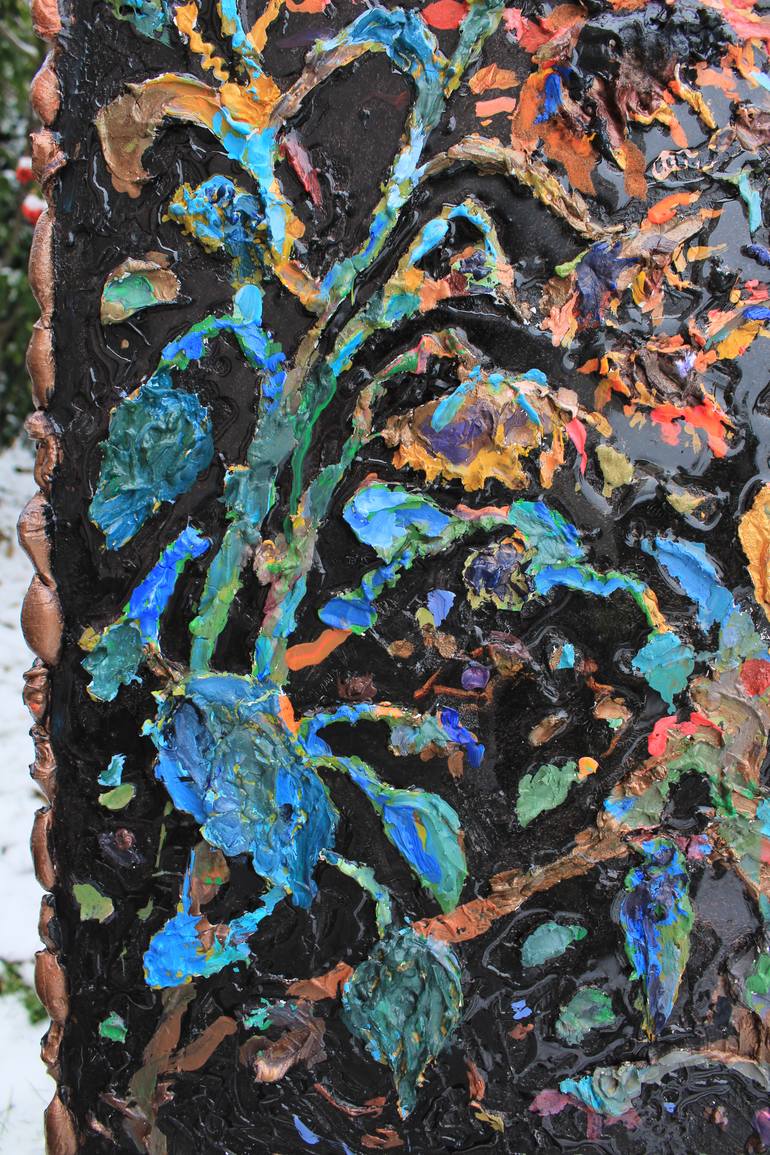Original Impressionism Floral Painting by Tanbelia Art