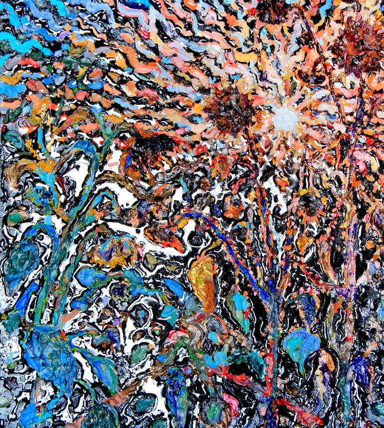 Original Impressionism Floral Painting by Tanbelia Art