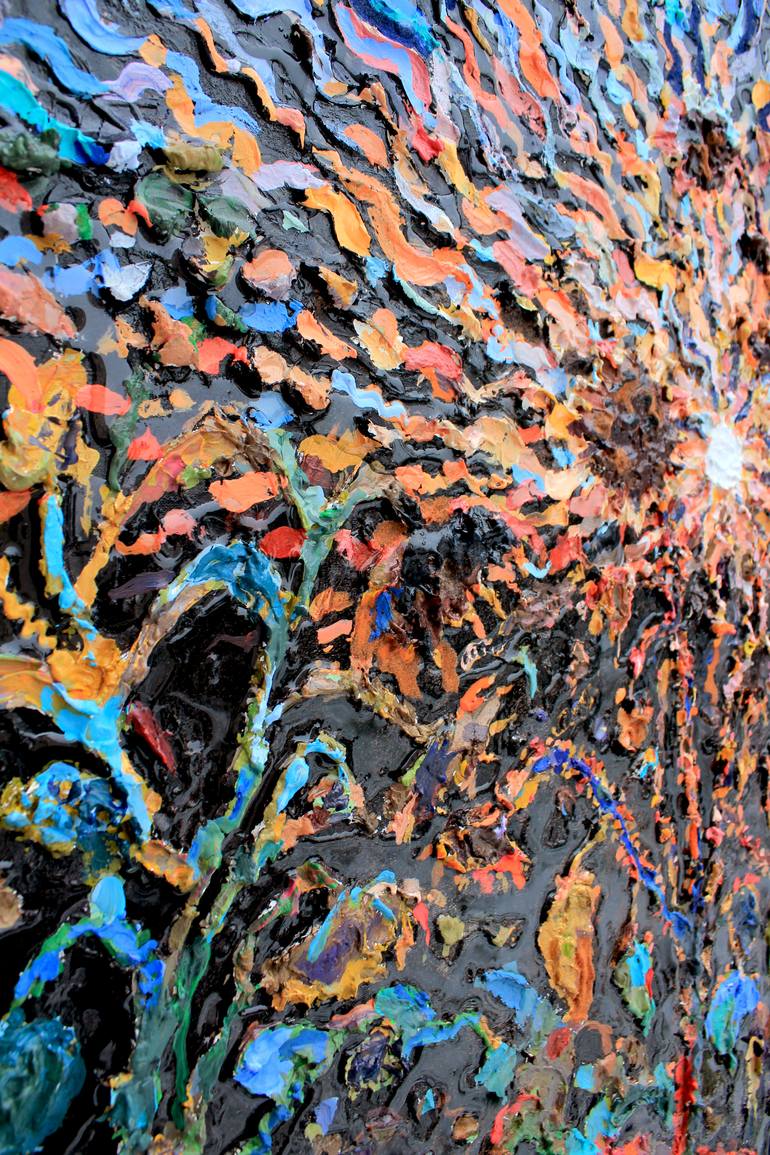 Original Impressionism Floral Painting by Tanbelia Art
