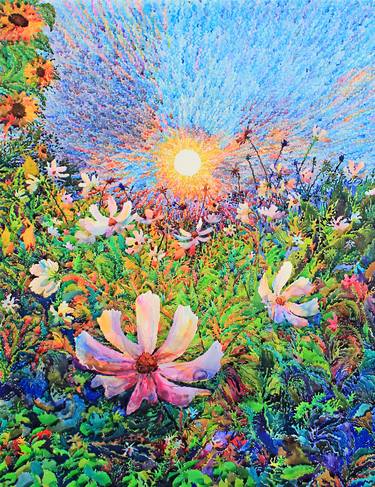 Print of Impressionism Floral Paintings by Tanbelia art