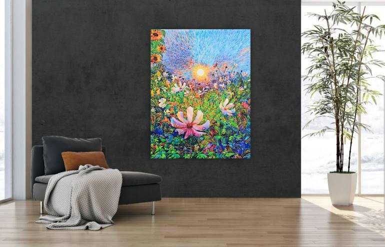 Original Impressionism Floral Painting by Tanbelia art