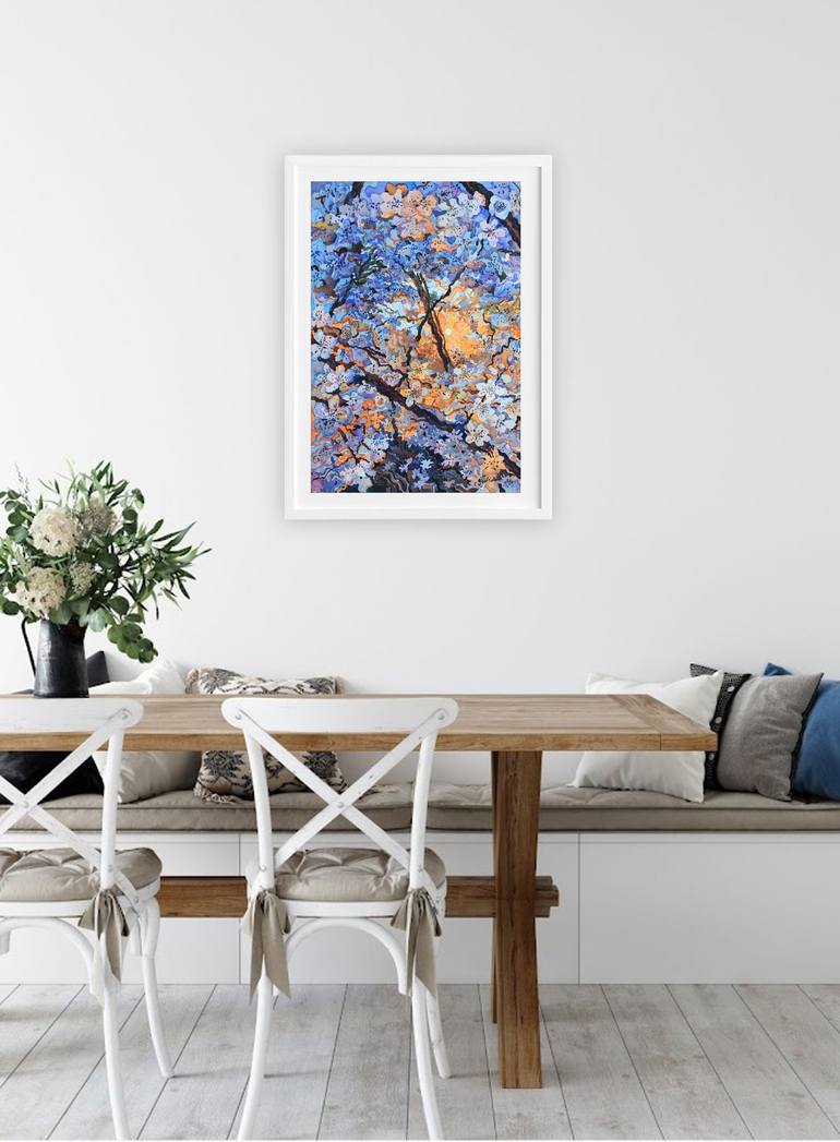 Original Expressionism Floral Painting by Tanbelia art