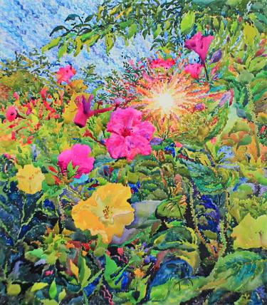 Print of Impressionism Floral Paintings by Tanbelia art