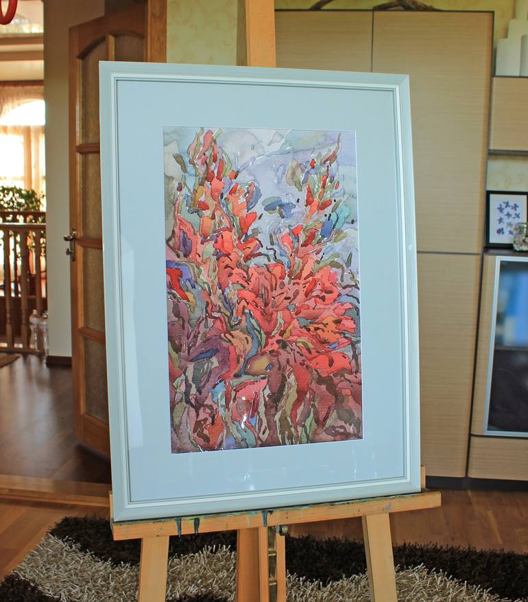 Original Impressionism Floral Painting by Tanbelia art