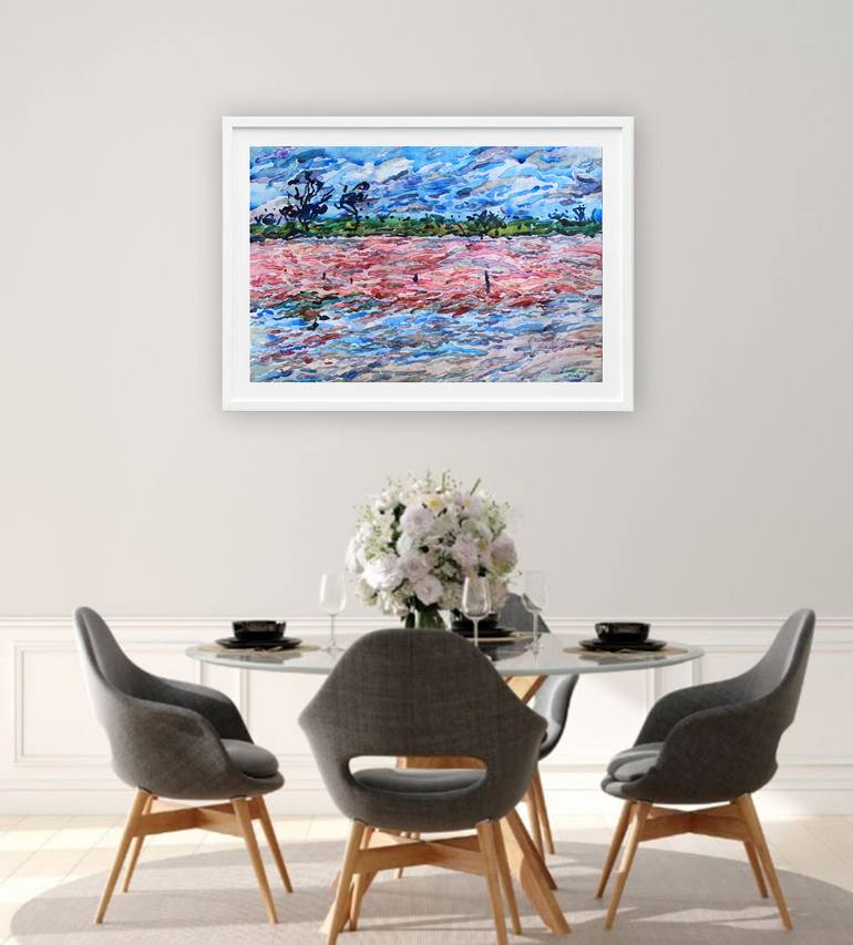 Original Impressionism Landscape Painting by Tanbelia art