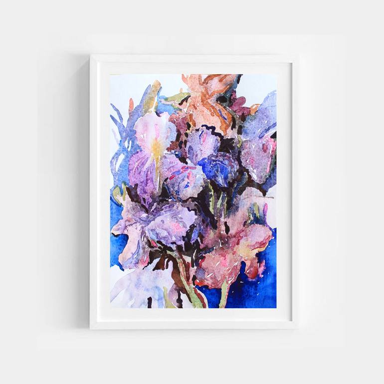 Original Abstract Floral Painting by Tanbelia art