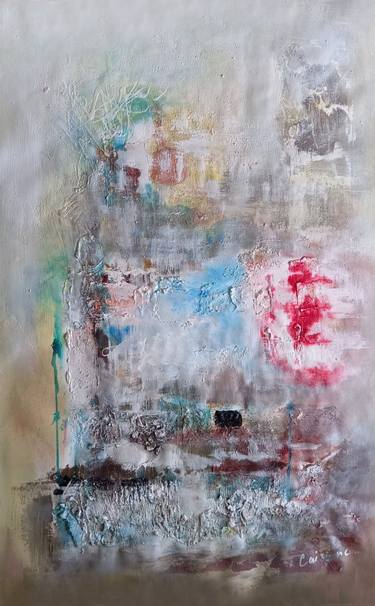 Original Abstract Landscape Mixed Media by Iryna Calinicenco