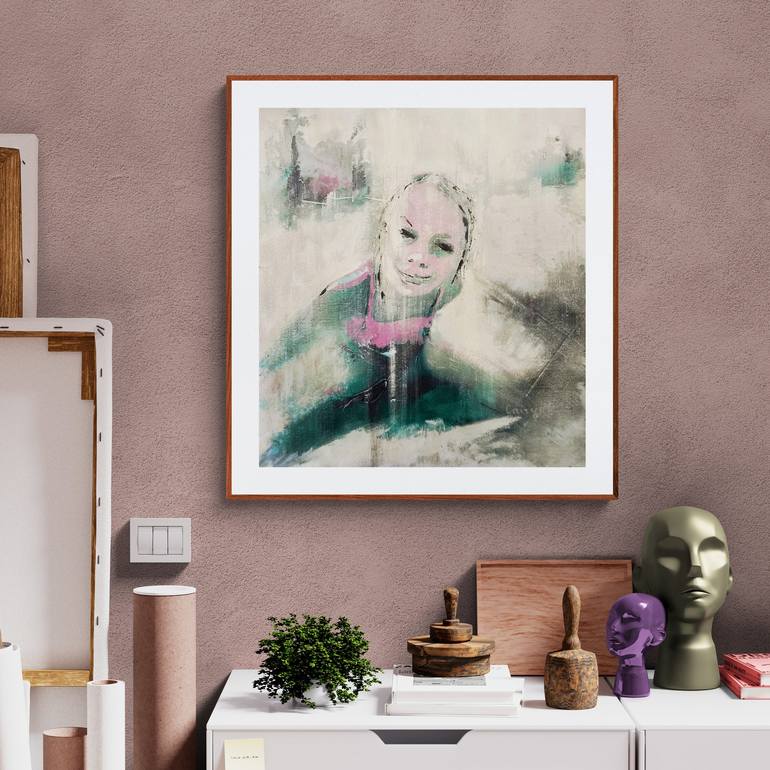 Original Abstract Portrait Painting by Iryna Calinicenco