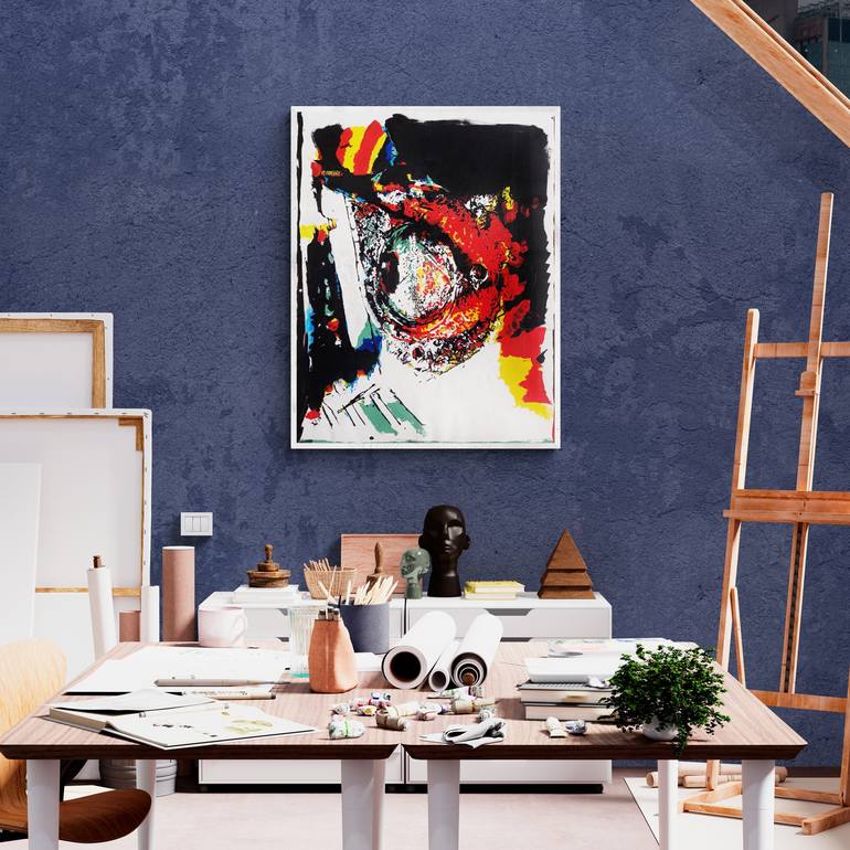 Original Abstract Portrait Painting by Iryna Calinicenco