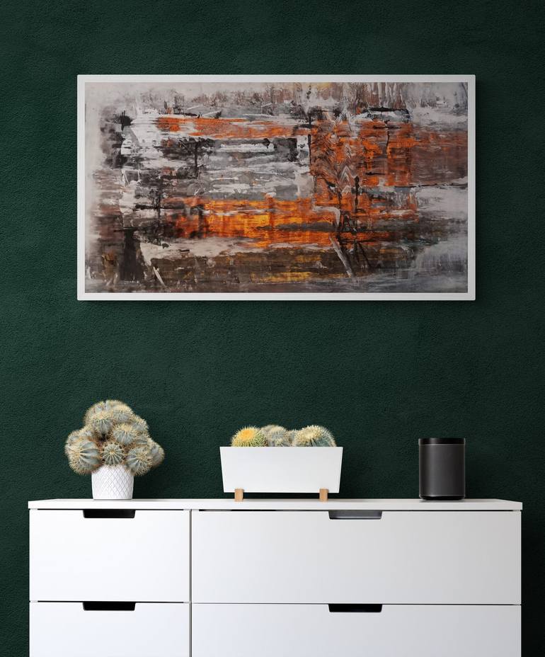 Original Abstract Landscape Painting by Iryna Calinicenco