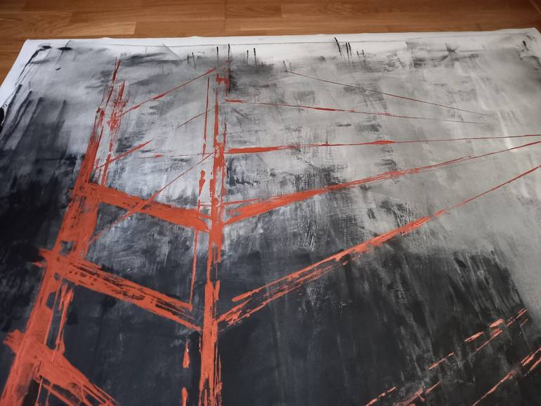 Original Abstract Landscape Painting by Iryna Calinicenco