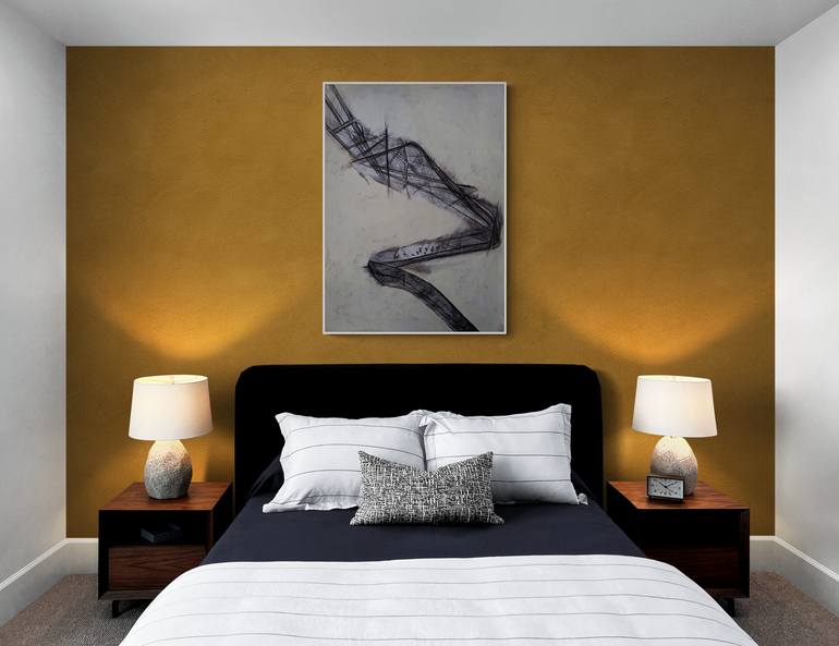 Original Abstract Body Mixed Media by Iryna Calinicenco
