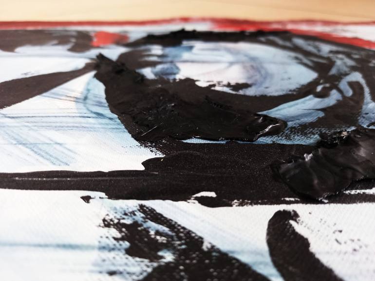 Original Abstract Expressionism Abstract Mixed Media by Iryna Calinicenco