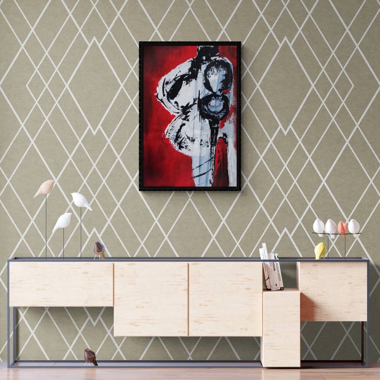 Original Abstract Expressionism Abstract Mixed Media by Iryna Calinicenco