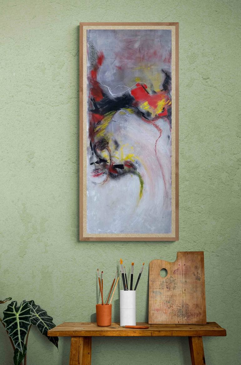 Original Abstract Expressionism Love Painting by Iryna Calinicenco