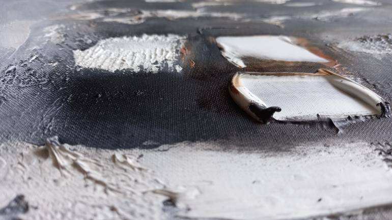 Original Abstract Expressionism People Mixed Media by Iryna Calinicenco