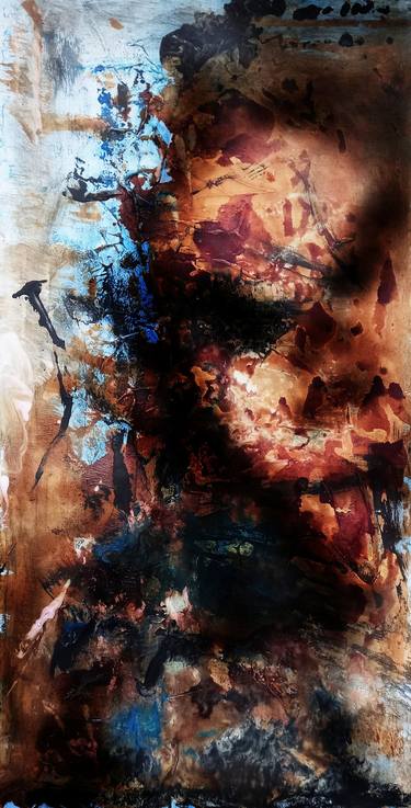 Print of Abstract Expressionism Portrait Mixed Media by Iryna Calinicenco